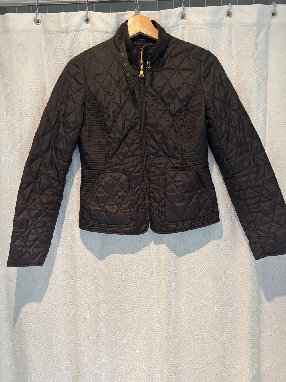 Banana Republic Black quilted Moto style Jacket XS
